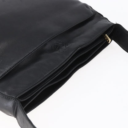 Loewe Anagram Shoulder Bag Leather, BLACK, LEATHER, Shoulder bag