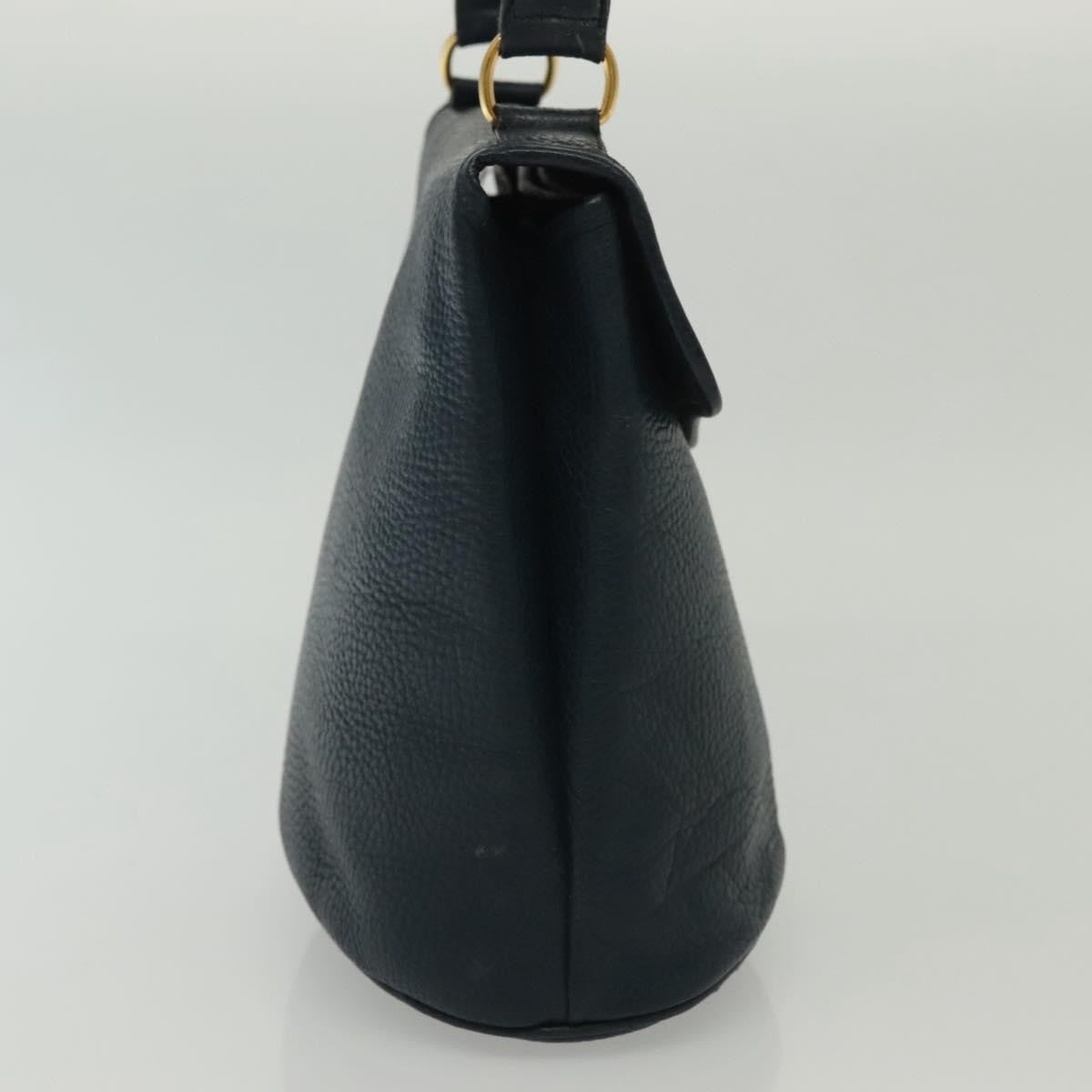 Christian Dior Vintage Handbag Leather, NAVY, LEATHER, Handbag