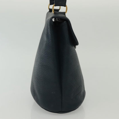 Christian Dior Vintage Handbag Leather, NAVY, LEATHER, Handbag