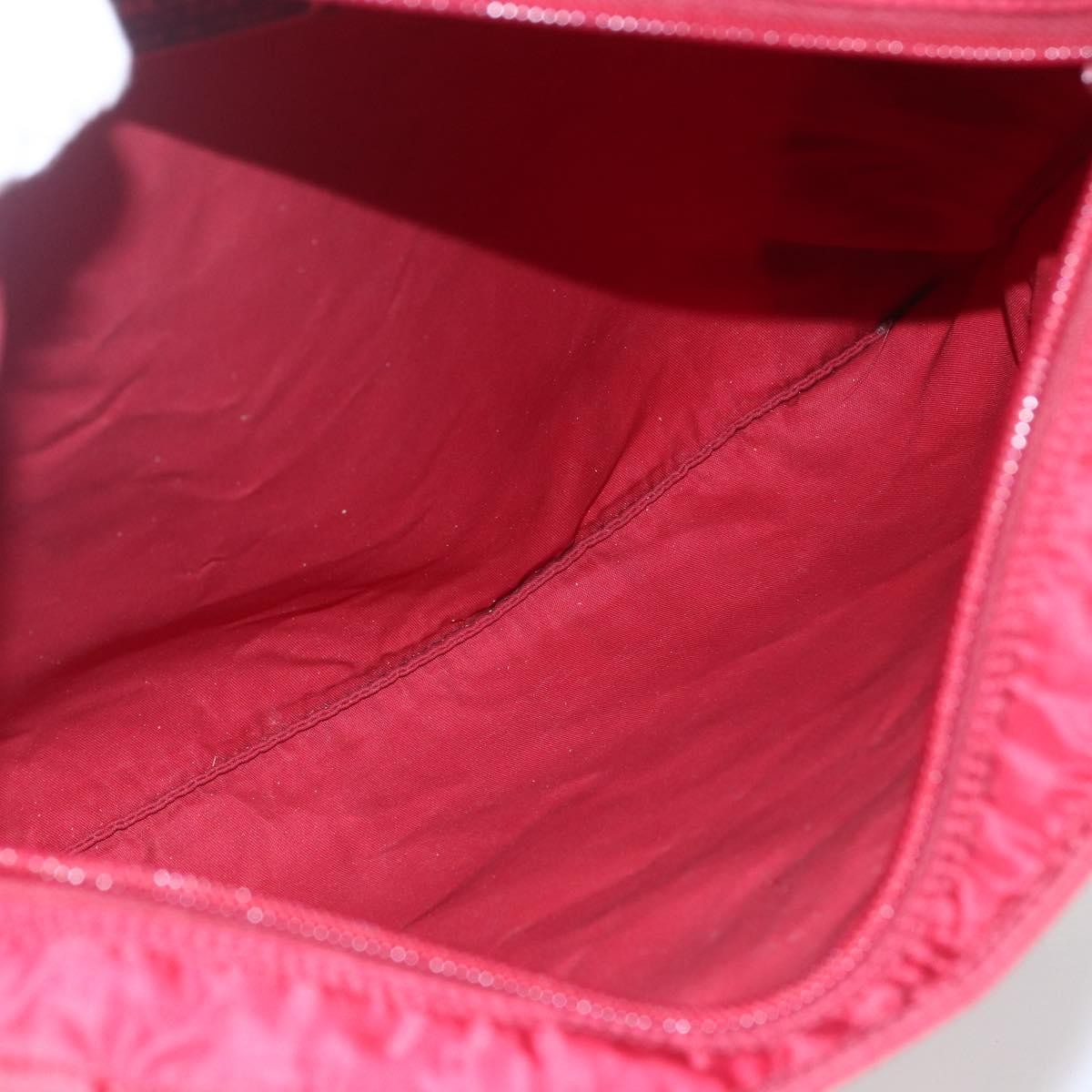 Prada Zip Top Messenger Bag Tessuto, RED, NYLON, Shoulder bag