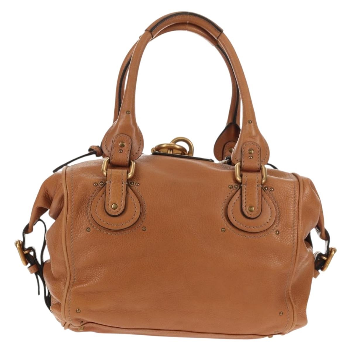 Chloe Paddington Lock Handbag Leather, BROWN, LEATHER, Shoulder bag