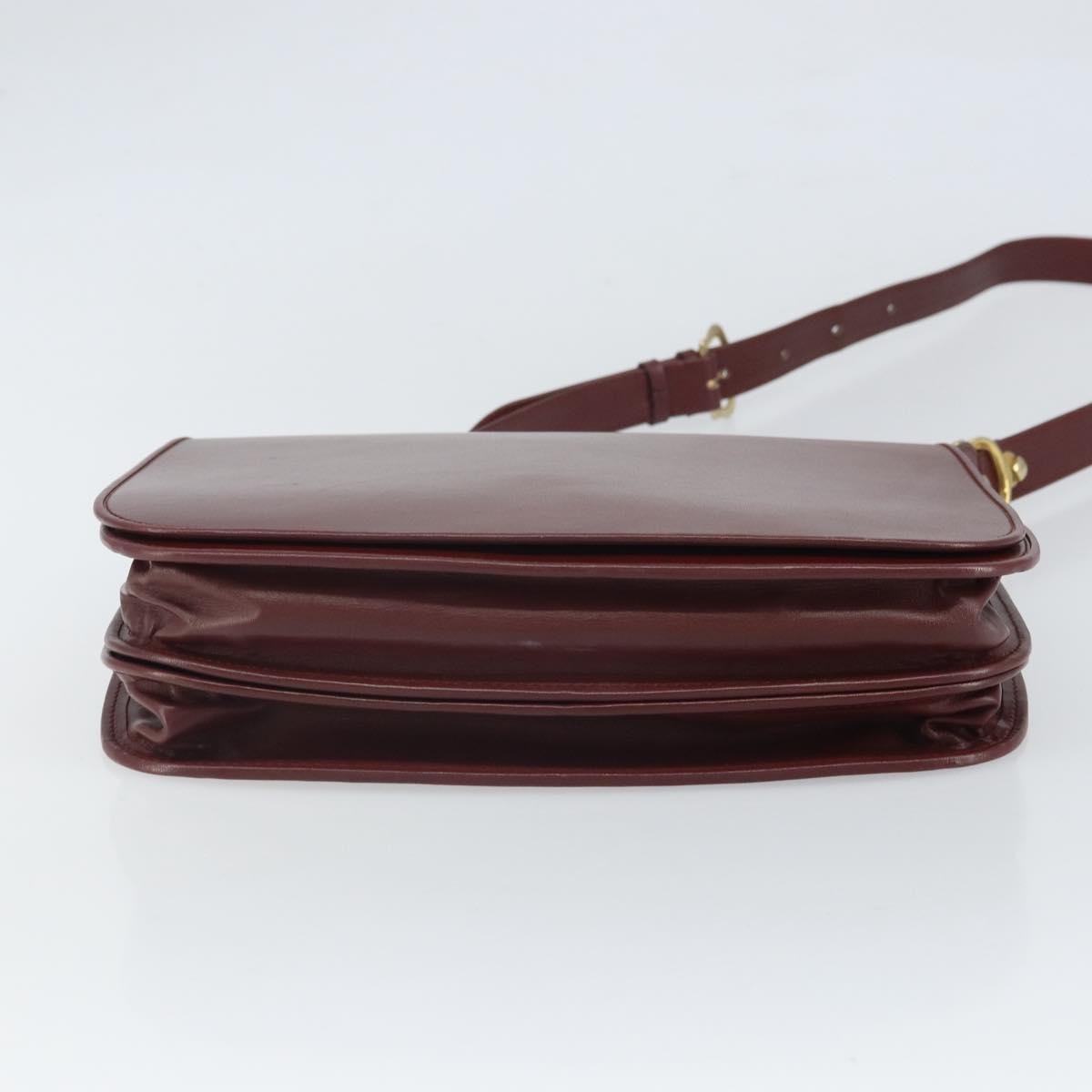 cartier Must de Cartier Shoulder Bag Leather, BURGUNDY, LEATHER, Shoulder bag