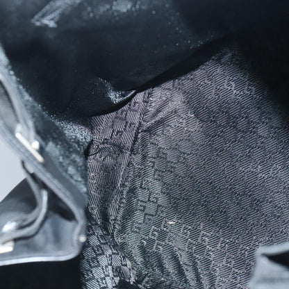 Gucci Gucci logo shoulder bag Canvas, BLACK, CANVAS, Shoulder bag