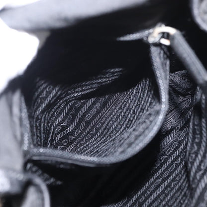 Prada Logo Flap Messenger Bag Tessuto, Black, Nylon, Shoulder Bag