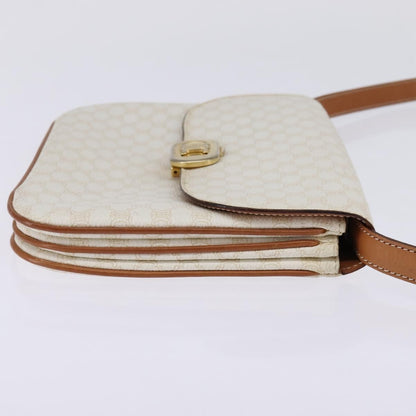 Celine Macadam Shoulder Bag PVC Leather, WHITE, CANVAS, Shoulder bag