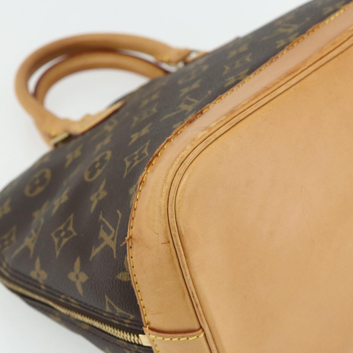 Louis Vuitton Alma Handbag Monogram Canvas, Brown, Canvas, Handbag