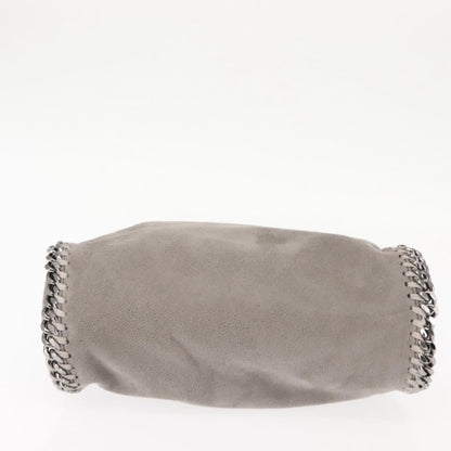 Stella McCartney Falabella Fold Over Crossbody Bag Suede, GRAY, SUEDE, Crossbody bag