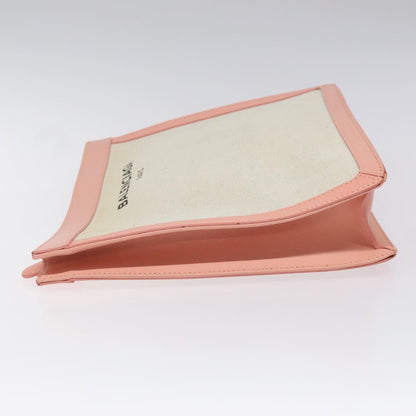 Balenciaga Navy Clutch Canvas with Leather, PINK, CANVAS, Clutche & pouche