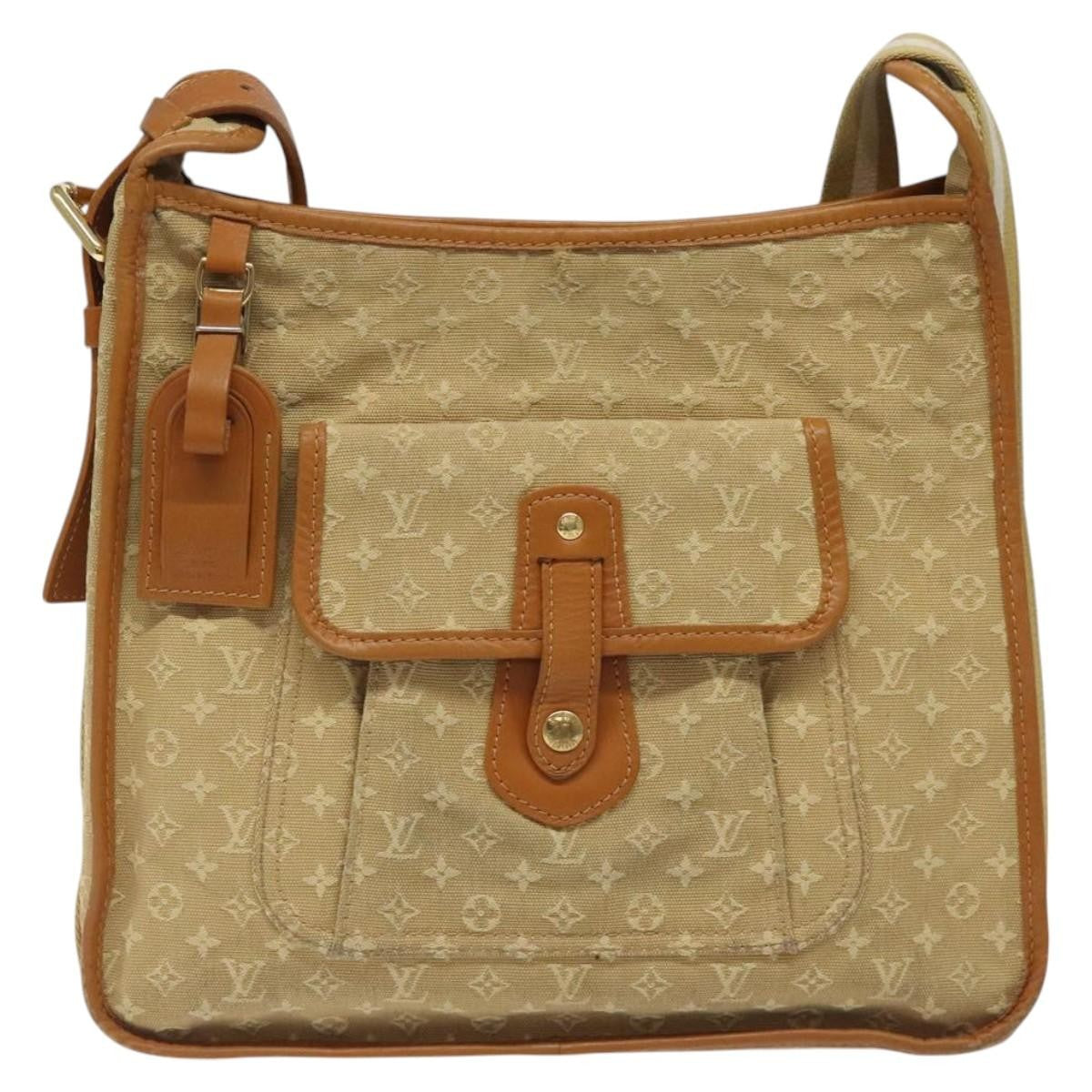 Louis Vuitton Mary Kate Messenger Bag Mini Lin, BEIGE, CANVAS, Crossbody bag