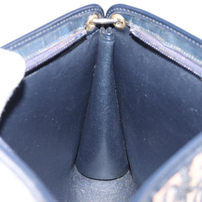 Christian Dior Vintage Trotter Shoulder Bag Canvas, NAVY, CANVAS, Shoulder bag