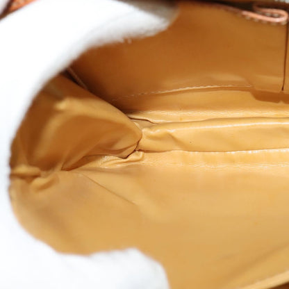 Celine Vintage Macadam Shoulder Bag Canvas and Leather, BROWN, CANVAS, Shoulder bag