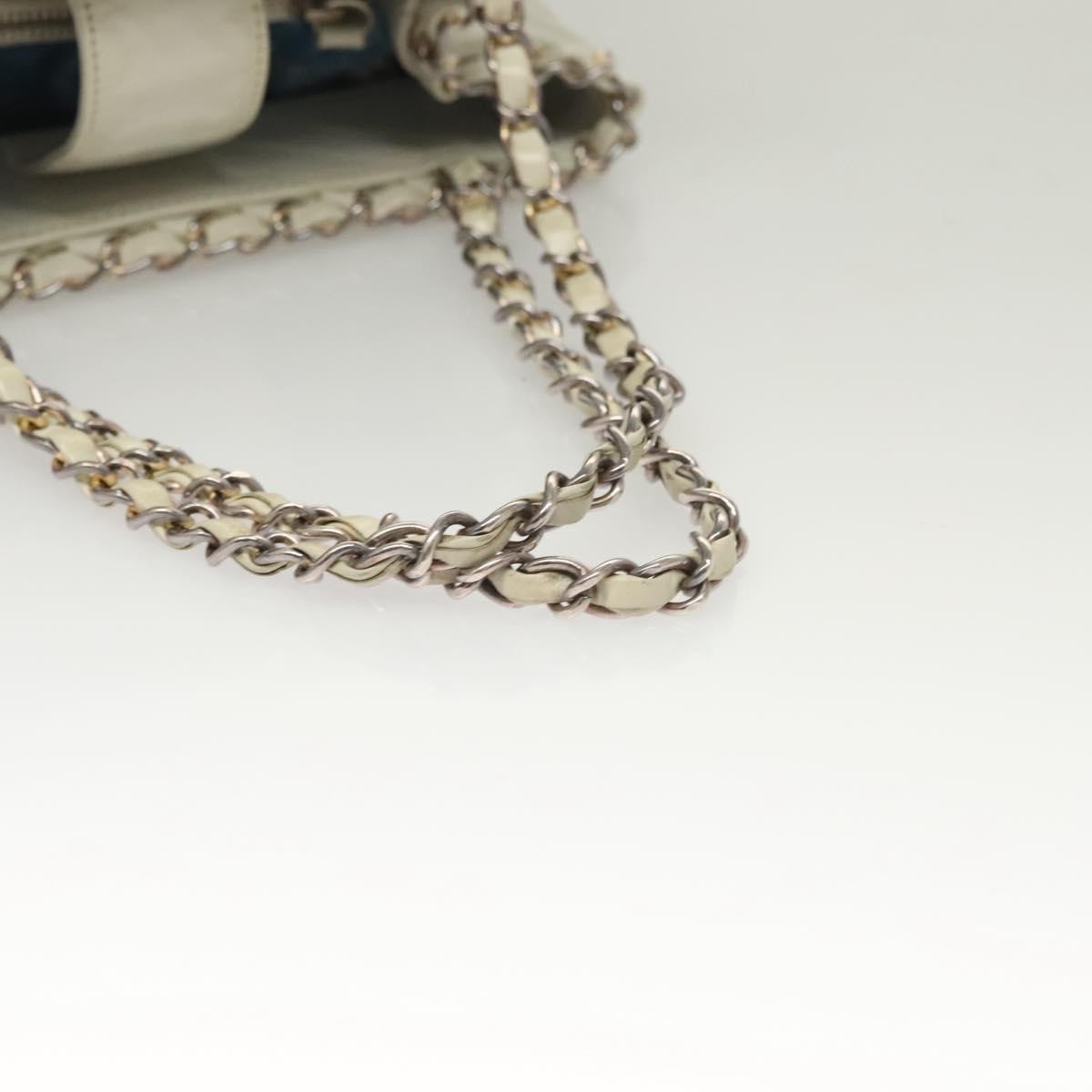 Chanel Chain Me Tote Quilted Calfskin, WHITE, LEATHER, Tote bag