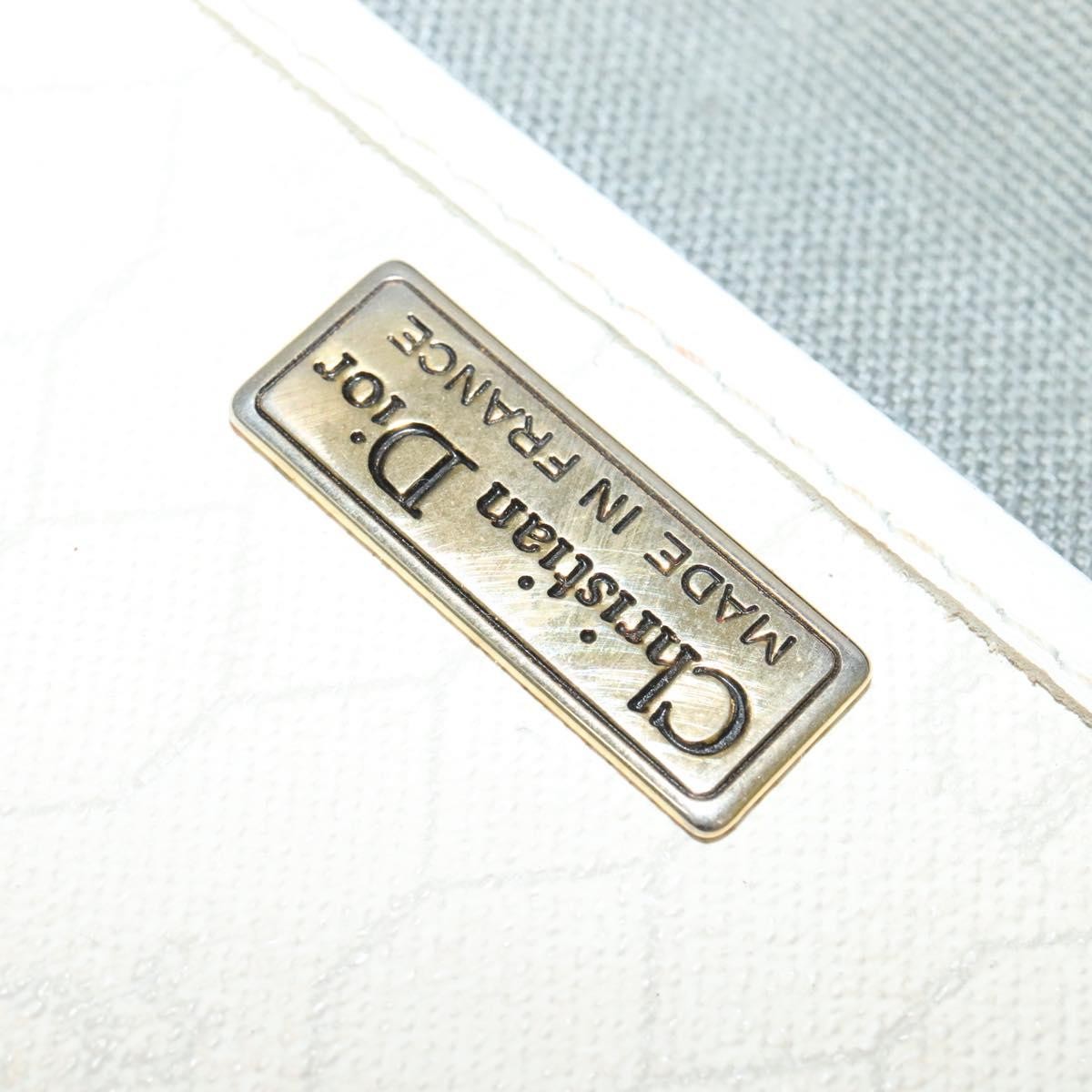 Christian Dior Vintage Honeycomb Shoulder Bag Canvas, WHITE, CANVAS, Shoulder bag