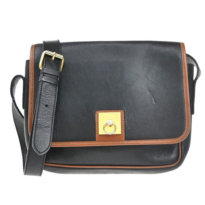 Celine Vintage Shoulder Bag Leather, Black, Leather, Shoulder Bag