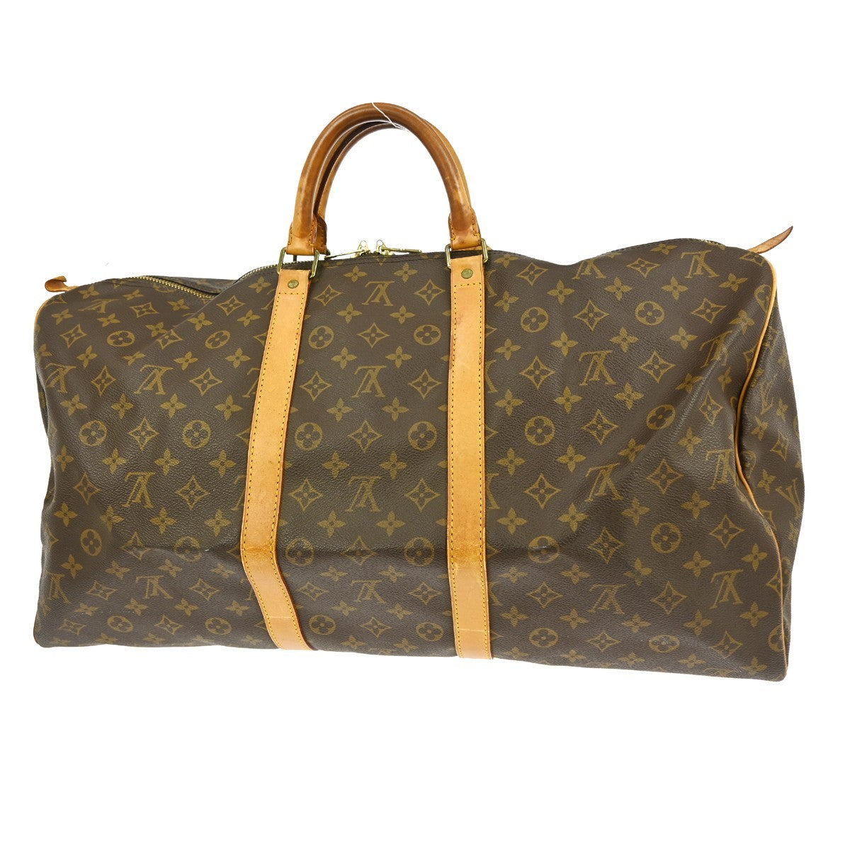 Louis Vuitton Keepall Bag Monogram Canvas, BROWN, CANVAS, Travel bag