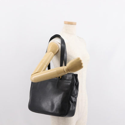 Salvatore Ferragamo Gancini Tote Leather, BLACK, LEATHER, Tote bag