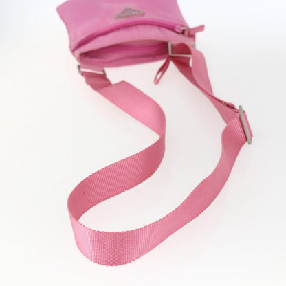 Prada Front Pocket Messenger Bag Tessuto, PINK, NYLON, Shoulder bag