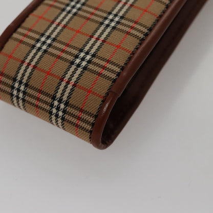 Burberry Nova check Pochette Canvas, BEIGE, CANVAS, Clutche & pouche