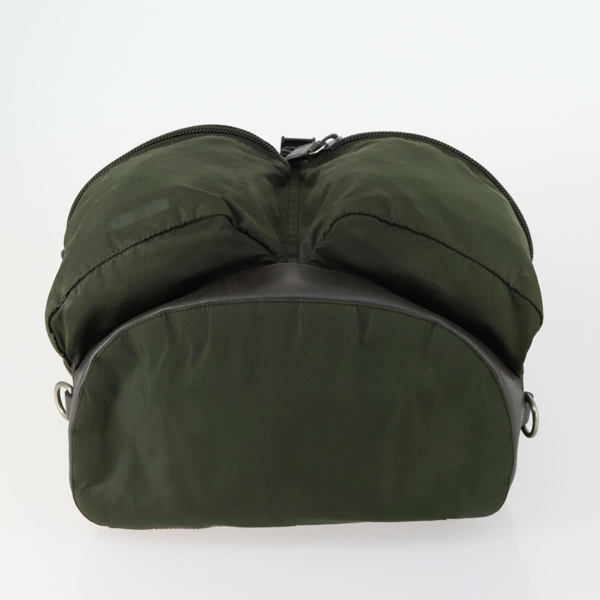 Prada Double Front Pocket Backpack Tessuto, KHAKI, NYLON, Backpack