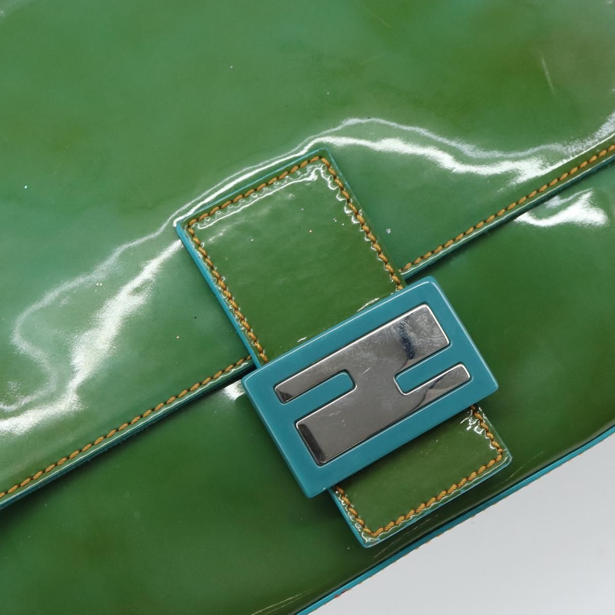 Fendi Forever Big Mama Bag Patent, GREEN, PATENT_LEATHER, Shoulder bag