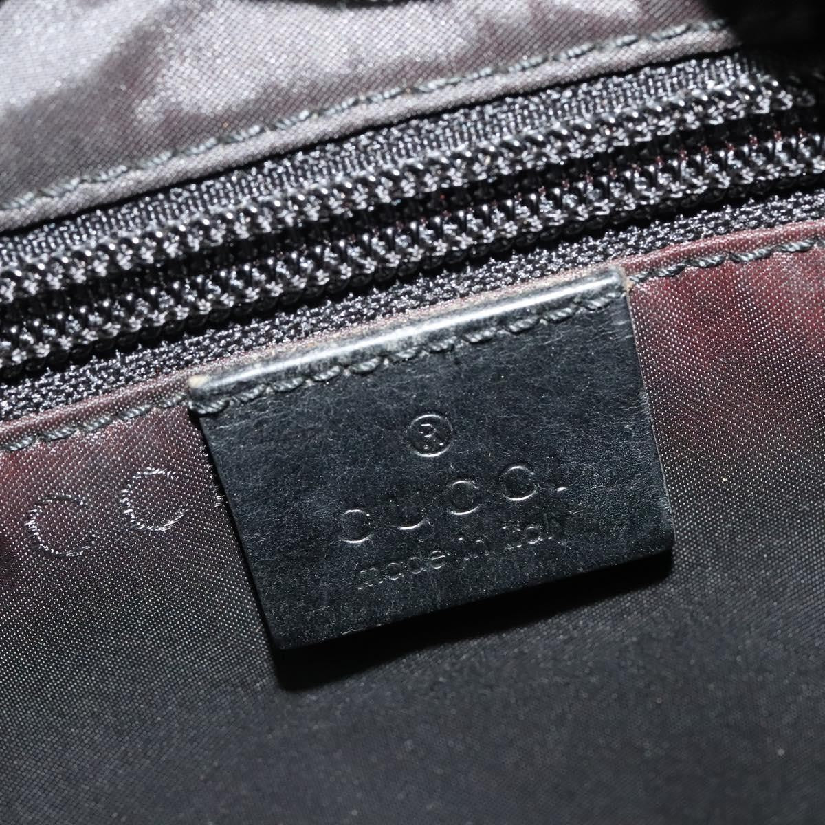 Gucci Side Pocket Flap Messenger Bag Nylon, BLACK, NYLON, Shoulder bag