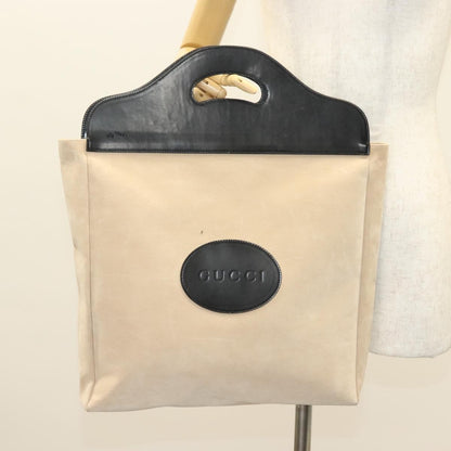 Gucci Vintage Handbag Suede, BEIGE, SUEDE, Handbag