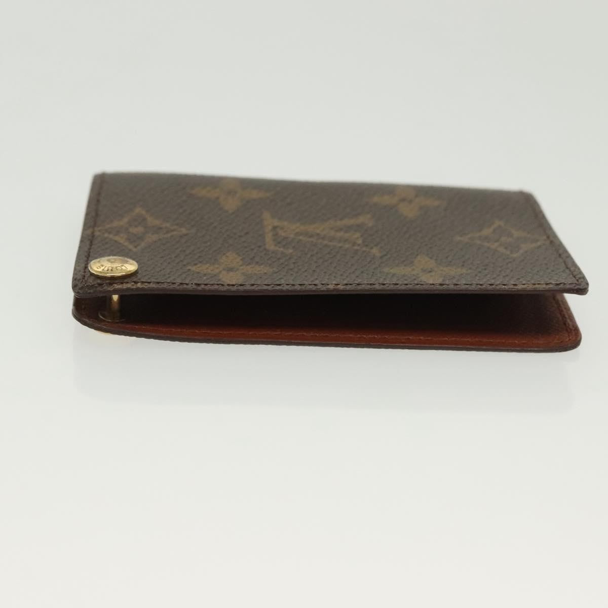 Louis Vuitton Porte Cartes Pression Card Case Monogram Canvas, BROWN, CANVAS, Card Holders