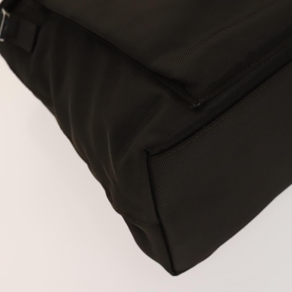 Gucci Vintage Bamboo Handle Bag Nylon, BROWN, NYLON, Handbag