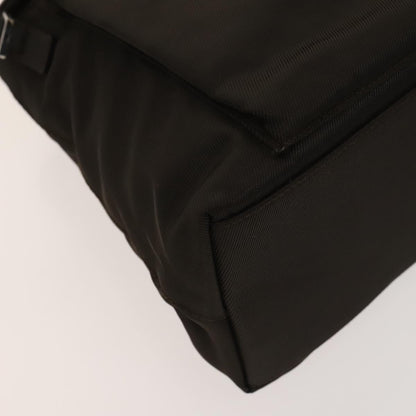 Gucci Vintage Bamboo Handle Bag Nylon, BROWN, NYLON, Handbag