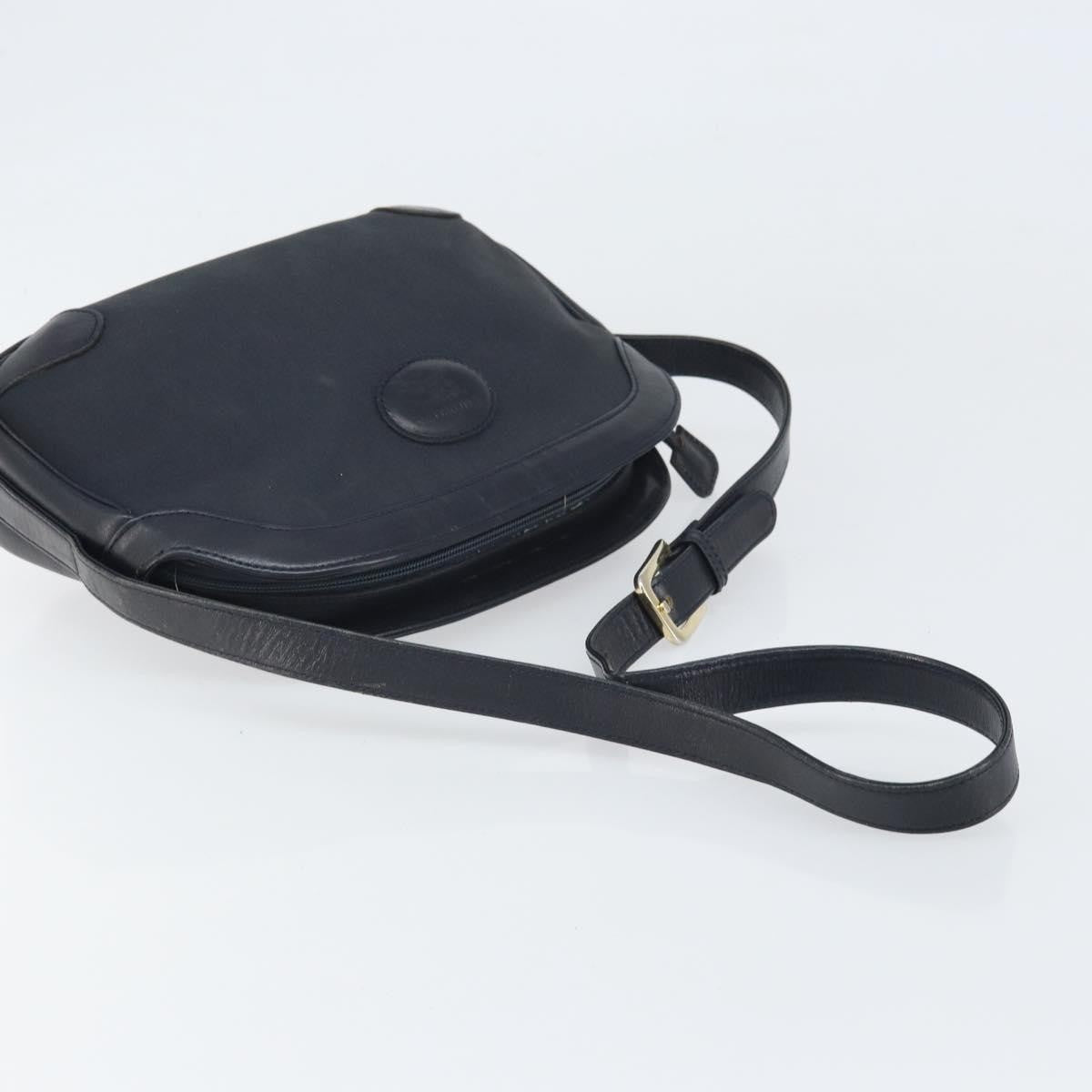 Burberry Vintage Shoulder Bag Leather, NAVY, LEATHER, Shoulder bag