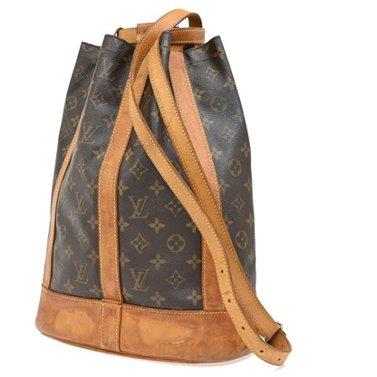 Louis Vuitton Randonnee Backpack Monogram Canvas, BROWN, CANVAS, Shoulder bag