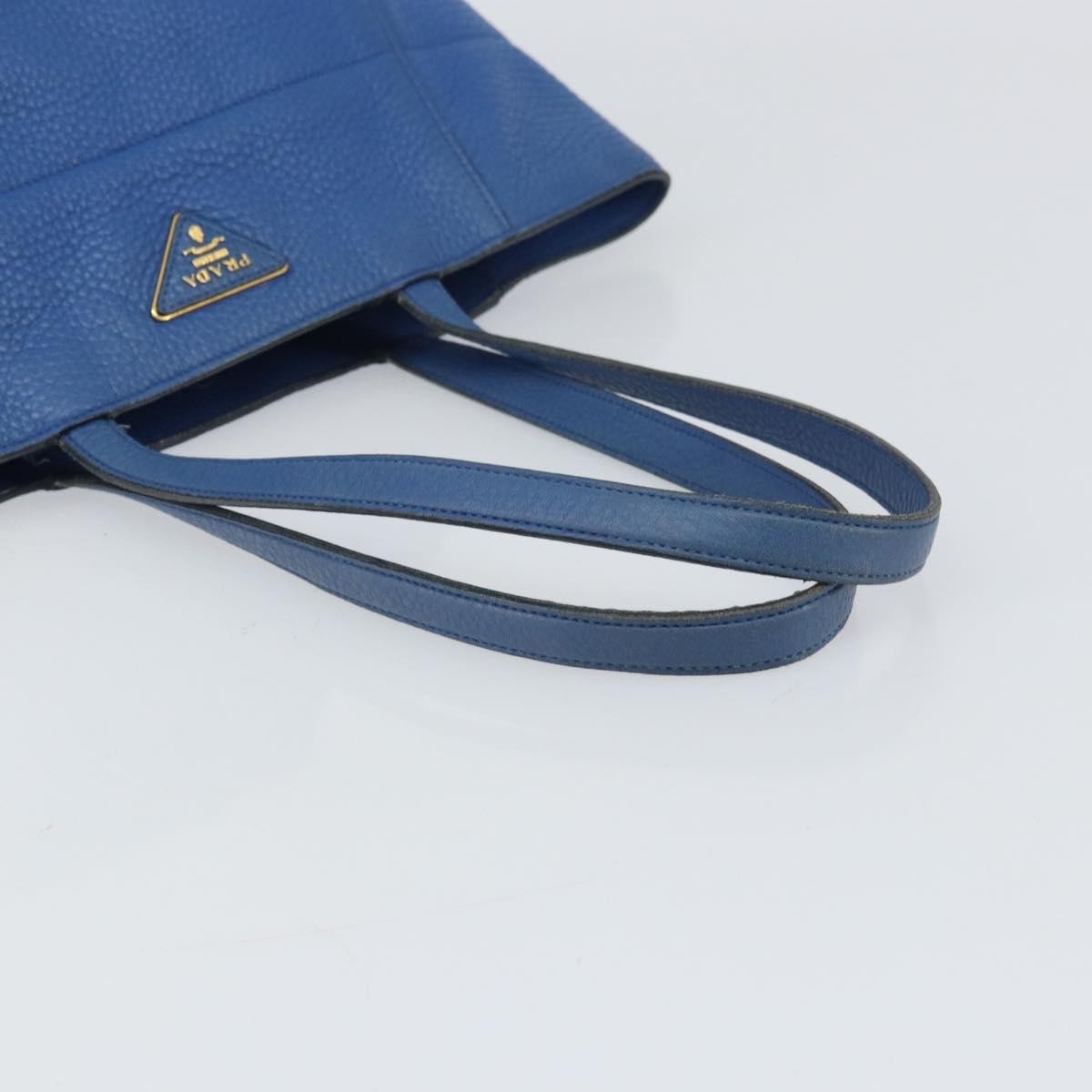 Prada Tote Vitello Daino Vitello Daino, BLUE, LEATHER, Tote bag