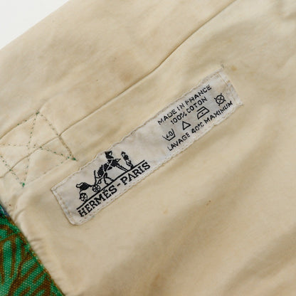 Hermes Vintage Drawstring Bucket Shoulder Bag Printed Canvas, MULTICOLOUR, COTTON, Shoulder bag