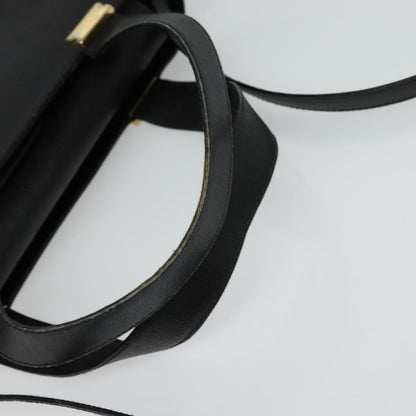Salvatore Ferragamo Vintage Handbag Leather, BLACK, LEATHER, Handbag