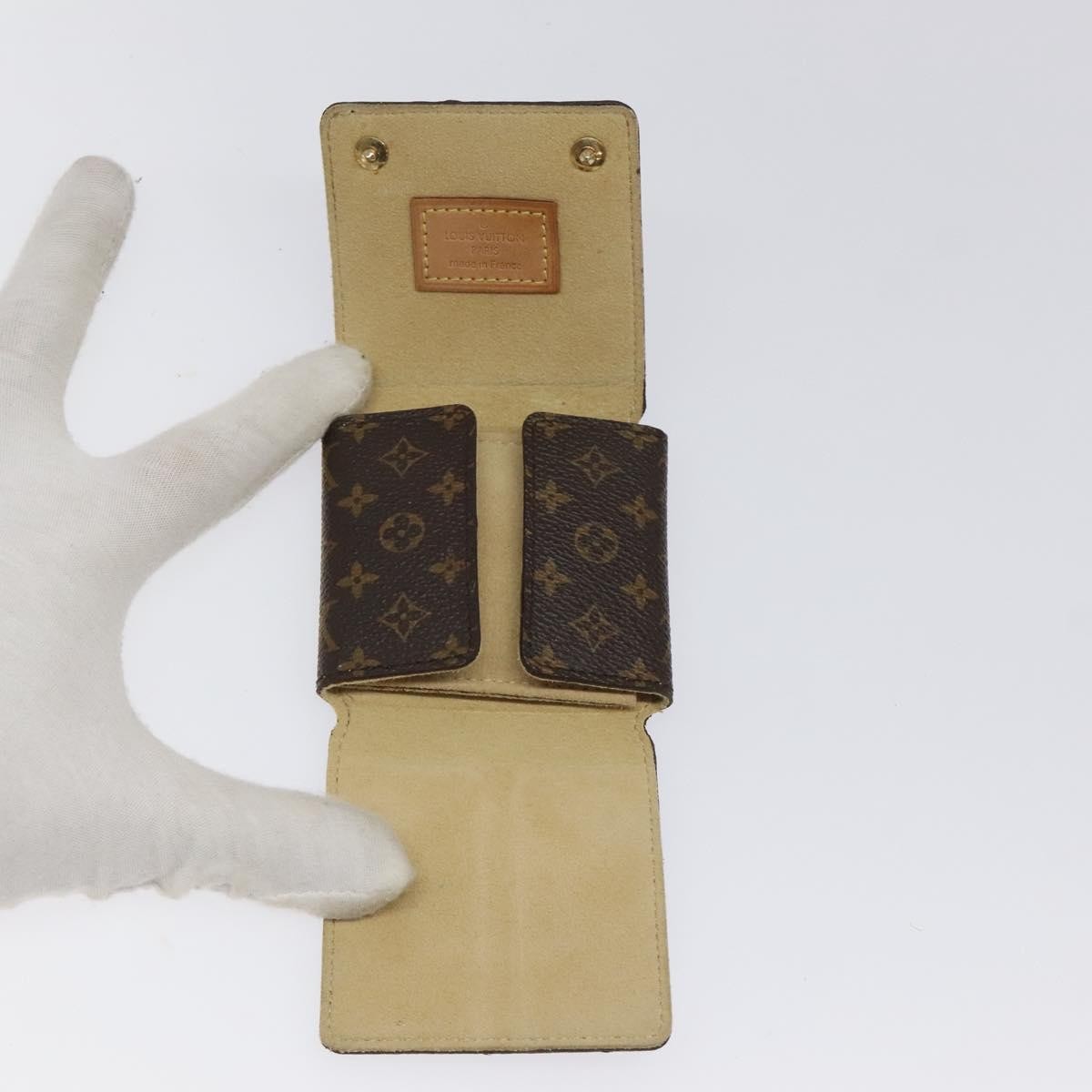 Louis Vuitton CASE JEWELRY BOX Canvas, BROWN, CANVAS, Wallets