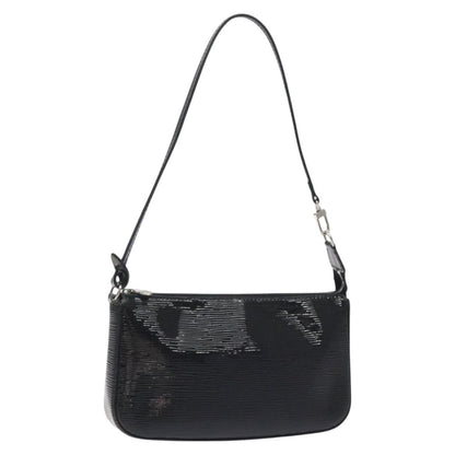 Louis Vuitton Pochette Accessoires NM Electric Epi Leather, BLACK, LEATHER, Clutche & pouche