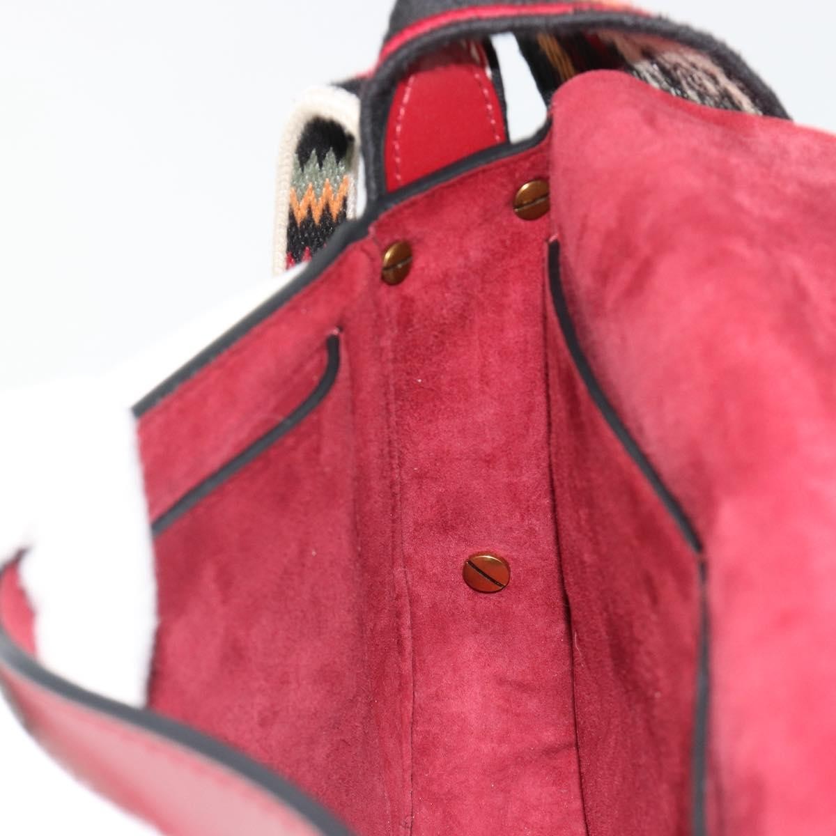 Christian Dior Diorodeo Flap Bag Leather, Red, Leather, Shoulder Bag