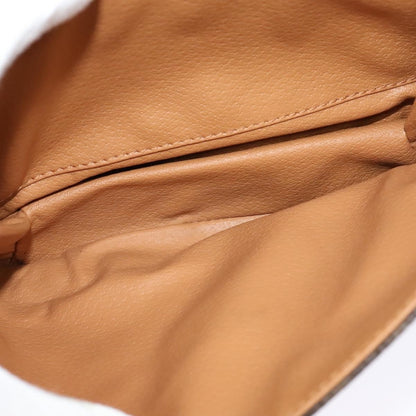 Celine Vintage Macadam Shoulder Bag Canvas and Leather, Brown, Canvas, Shoulder Bag
