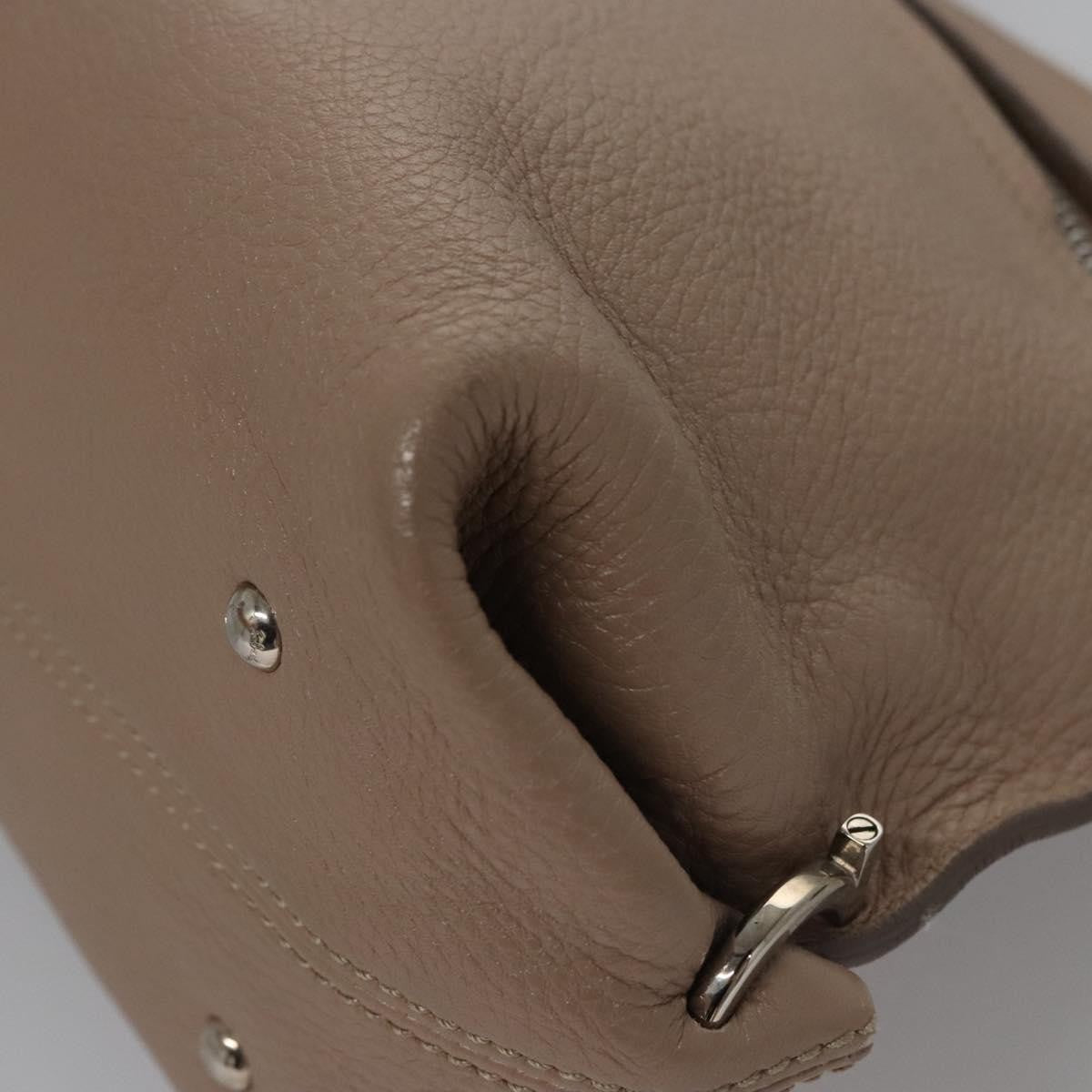 Salvatore Ferragamo Sofia Satchel Leather, BEIGE, LEATHER, Handbag