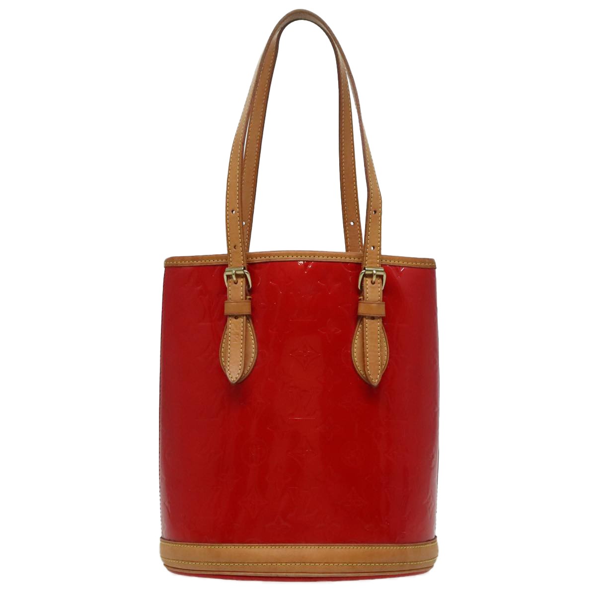Louis Vuitton Bucket Bag Monogram Vernis, Red, Patent Leather, Shoulder Bag