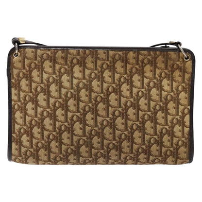 Christian Dior Vintage Trotter Shoulder Bag Canvas, BROWN, CANVAS, Shoulder bag