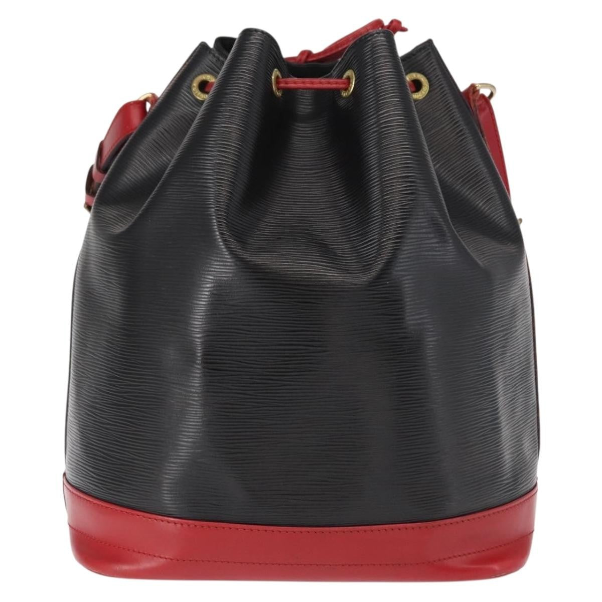 Louis Vuitton Bicolor Noe Handbag Epi Leather, BLACK, LEATHER, Shoulder bag