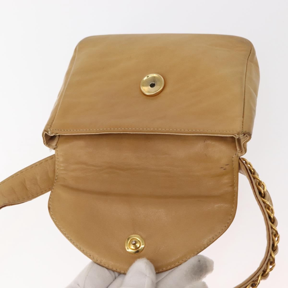 Chanel Vintage Flap Waist Bag Leather, BEIGE, LEATHER, Clutche & pouche