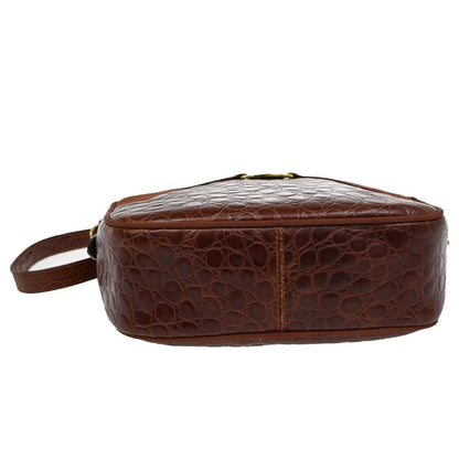 Salvatore Ferragamo Vala Shoulder Bag Leather, Brown, Leather, Shoulder Bag