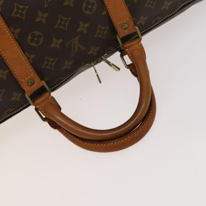 Louis Vuitton Keepall Bag Monogram Canvas, BROWN, CANVAS, Travel bag