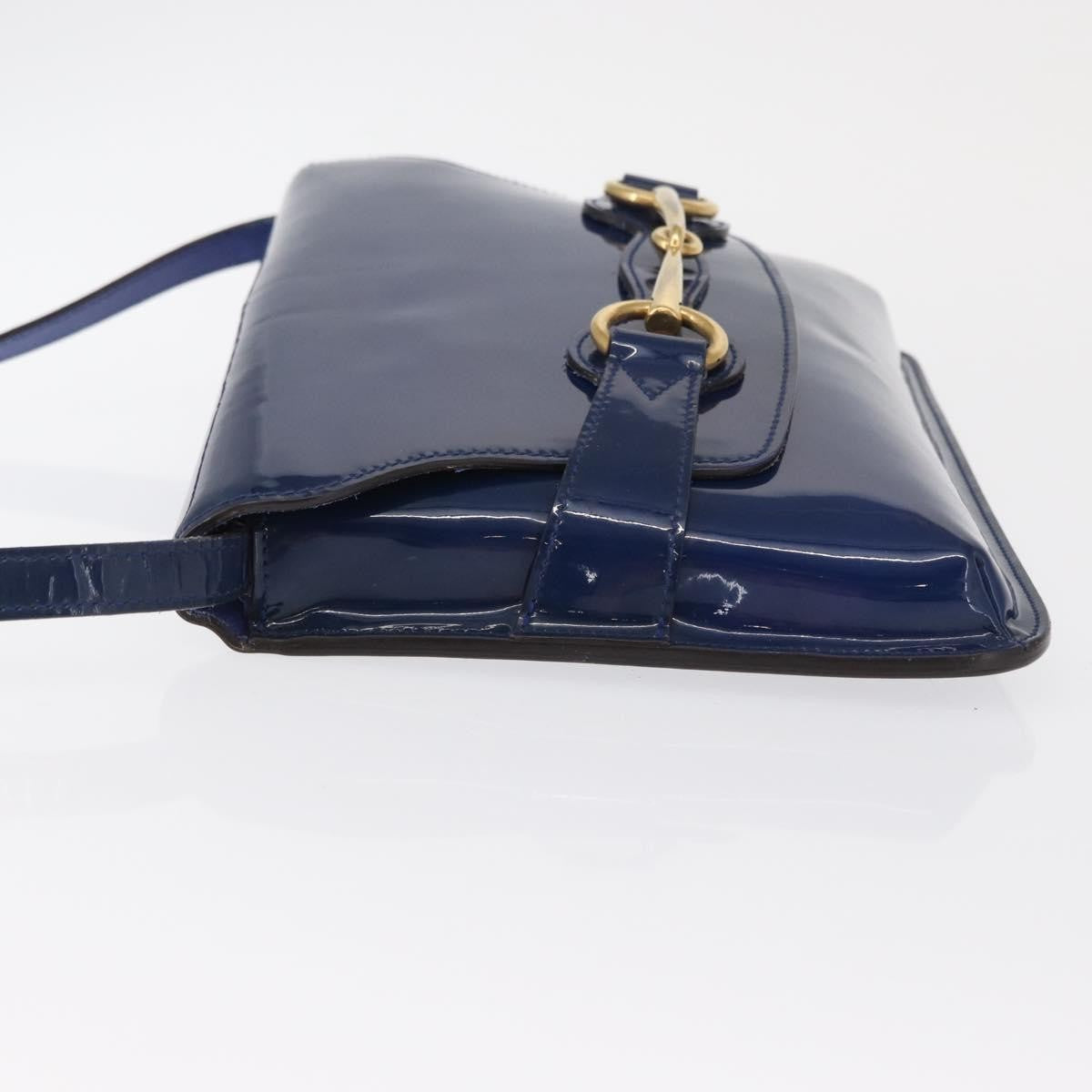 Gucci Bright Bit Shoulder Bag Patent, BLUE, PATENT_LEATHER, Shoulder bag