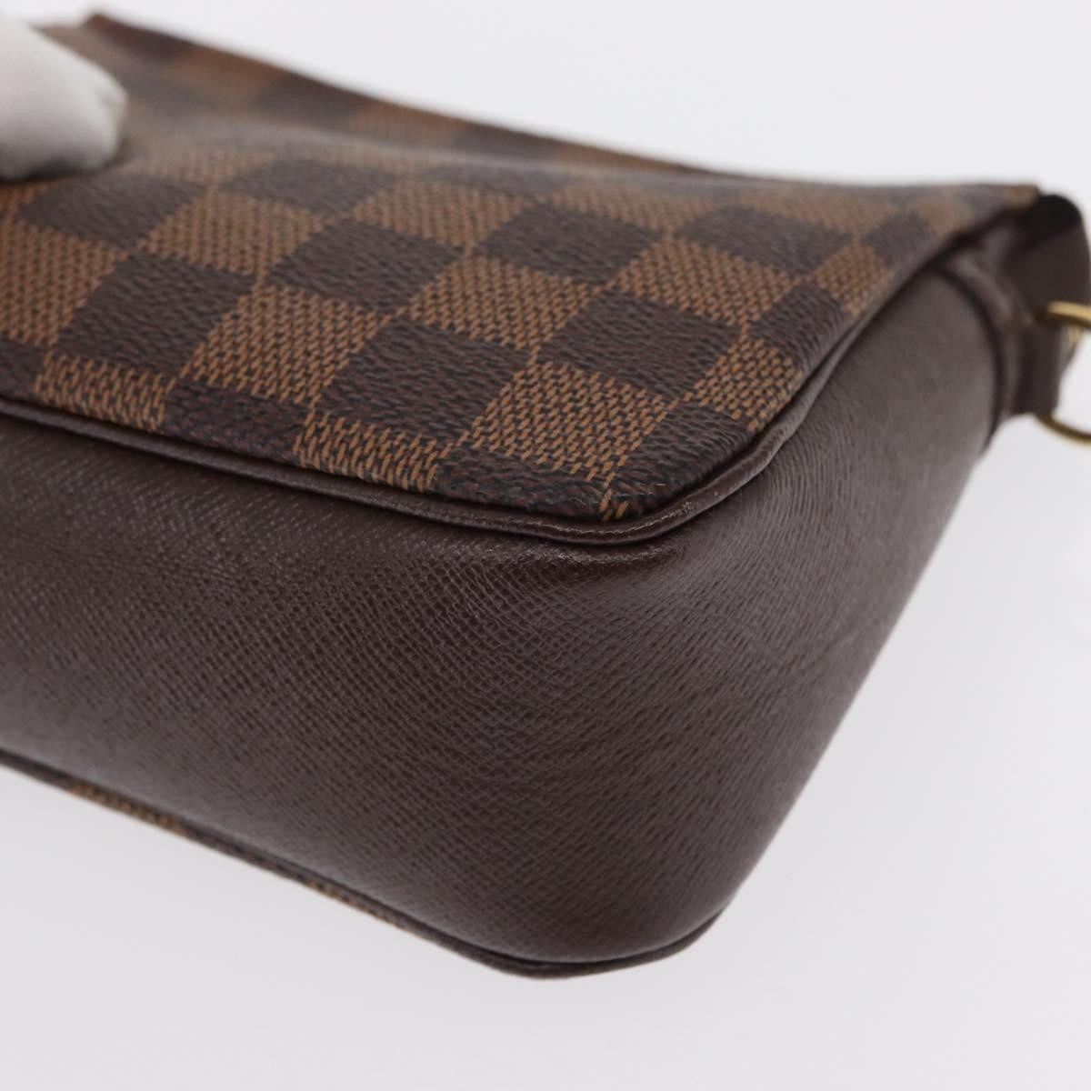 Louis Vuitton Trousse Make Up Bag Damier, BROWN, CANVAS, Clutche & pouche