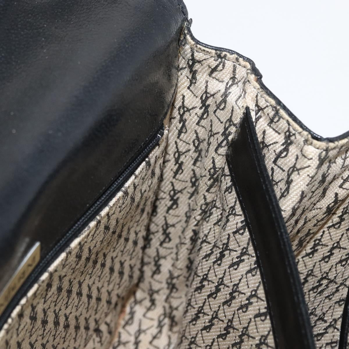 Saint Laurent Vintage Shoulder Bag Leather, BLACK, LEATHER, Shoulder bag