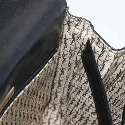 Saint Laurent Vintage Shoulder Bag Leather, BLACK, LEATHER, Shoulder bag