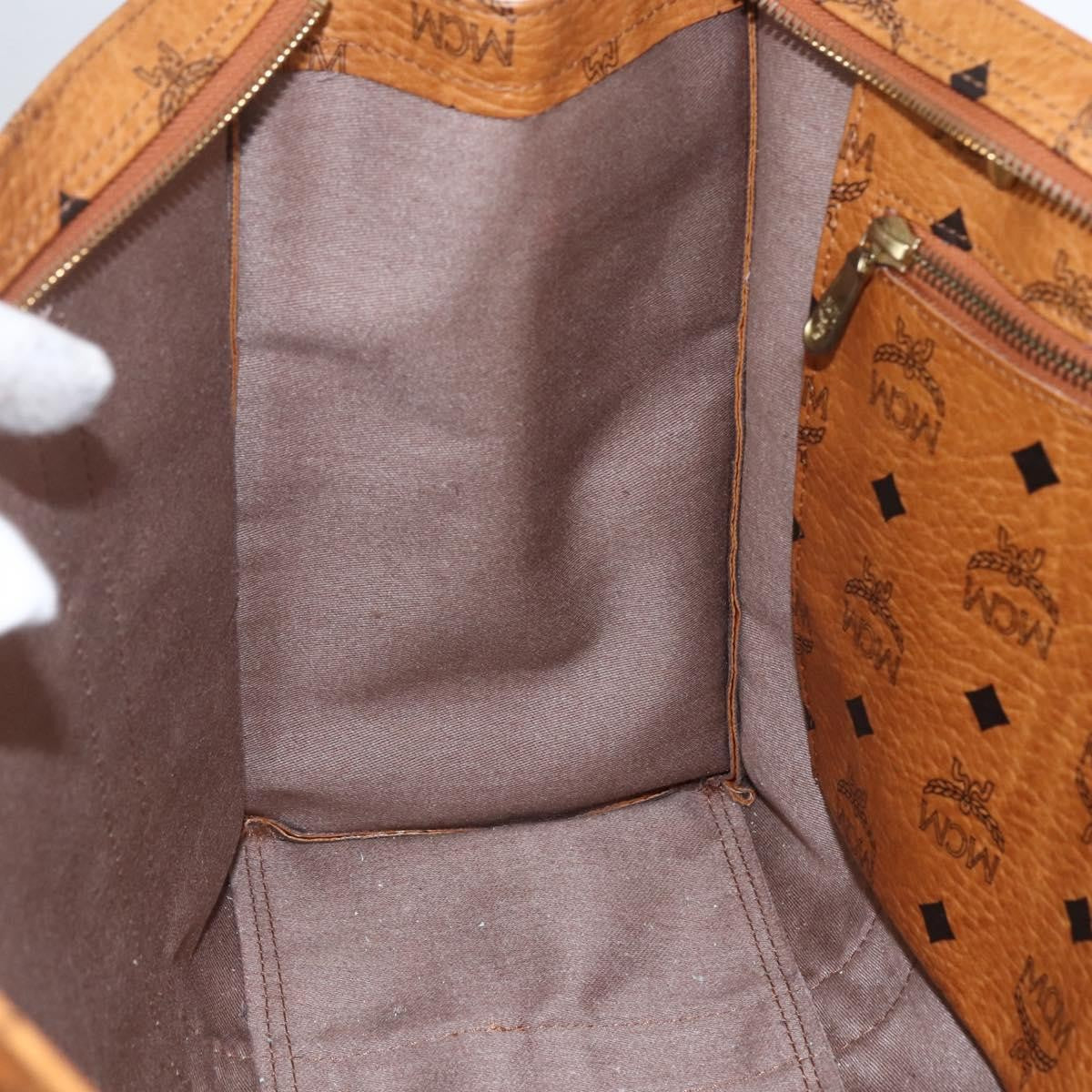 MCM Vintage Visetos Tote bag Canvas, BROWN, PVC, Tote bag